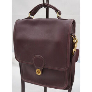 Mitchell Leather Burgundy Shoulder Bag Purse Handbag Portfolio USA Luxury Design